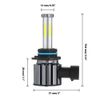 6-sided 9006 LED Headlight Bulbs Conversion Kit Low Beam 6500K Wireless White 2x