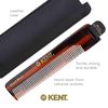 Kent Handmade Fine Toothed Comb with Leather Tab and Case