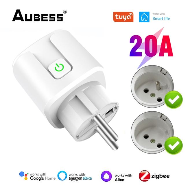 2-in-1 Tuya Smart Socket Bluetooth Gateway Light Timing Switch Energ  Monitor EU/US Electrical Outlet Voice Alexa Google Home - AliExpress