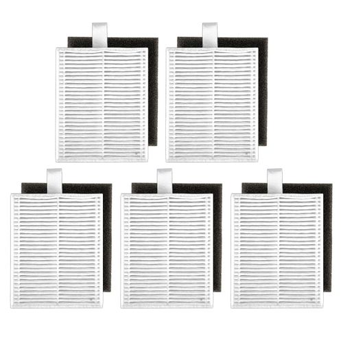 (5 Pack) L60 L50 HEPA Filters Compatible with eufy L60, L60 Hybrid, L60 SES, L50 SES, L50 Series Robot Vacuum, HEPA Filter Kit, Replacement Parts, with Foam Filter 5 Sets