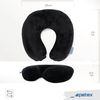 Petex Velours Nackenrolle schwarz
