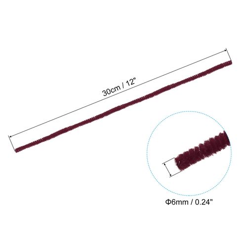 PATIKIL 30CM/12Inch Pipe Cleaners, 300 Pack Flexible Chenille Stems for DIY Art Creative Crafts Party Decorations Handicrafts Handwork, Burgundy