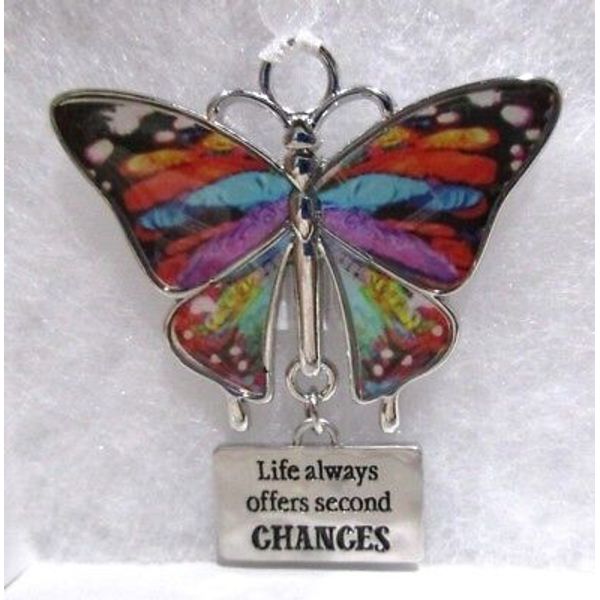 Ganz E7 Home Garden of Wishes Butterfly Medallion Pendant Necklace Award Gift