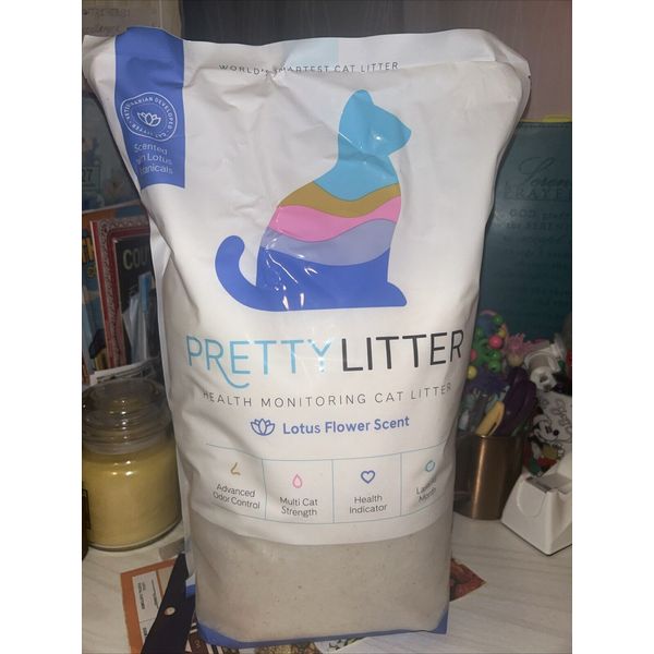 PrettyLitter Health Monitoring Cat Litter, Lotus Flower Scent, 6 lb