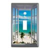 GRAPHICS & MORE Tropical Vacation Beach Ocean Window View Plastic Wall Decor Toggle Light Switch Plate Cover