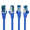 1aTTack.de Patch cable - 5x 2m Ethernet, network, LAN cable CAT6a (for gigabit networks, routers, switches, modems with RJ45 input - blue)