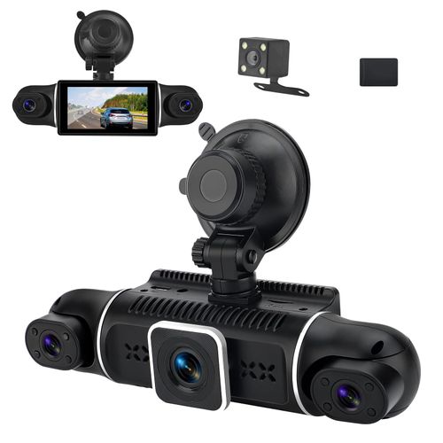 WODHMIEY High Resolution 4 Channel Dash Camera,1080P 3.0in Display with Night Vision, G Sensor for Car DVR Functionality, WiFi and ADAS Mic