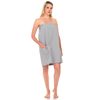 TowelSelections Women's Wrap, Shower and Bath Waffle Spa Towel Wrap Small/Medium Harbor Mist Gray