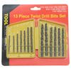 13pc Drill Bit Set With Storage Case