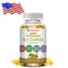 Vitamin B Complex Capsules B1,B2,B3,B5,B6,B7,B9,B12, Immune Support 60 Pills