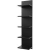 Wooden 5 Tier Wall Shelf,Vertical Column Floating Storage Home Decor Organizer,F