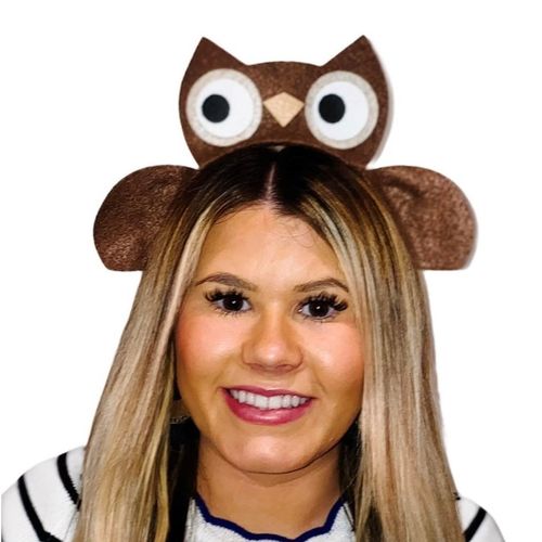 Owl Headband Ears and Face Woodland Creature theme birthday party favors for woman men boys girls adult children baby toddler