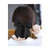 YFFSFDC Chignon Net with Barrette Net Bun Net Hair Net Barrette Simple Job Hunting Graduation Ceremony Date Hair Accessory (Black)