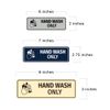 Standard Hand Wash Only (Bubbles) Sign (Black) - Small