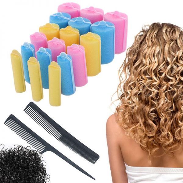 Soft Sponge Hair Roller Sleeping Foam Various Size Mixed Color Beauty Styling