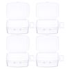 sourcing map 4pcs Component Storage Box 2.2" PP Electronic Organizer Box with Hanging Ring Hardware Containers Tools Boxes for Small Accessories