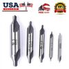 5pcs 1mm-5mm Center Drill Countersink Set 60° Angle Bits HSS Lathe Mill Press
