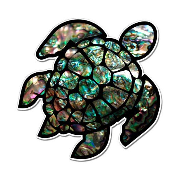 GT Graphics Sea Turtle Natural Shell Texture - 12" Vinyl Sticker Waterproof Decal