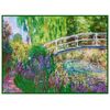 Impressionist Monet's Garden Bridge Over Pond Counted Cross Stitch Pattern