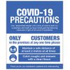COVID 19 Precautions - Shop window sign