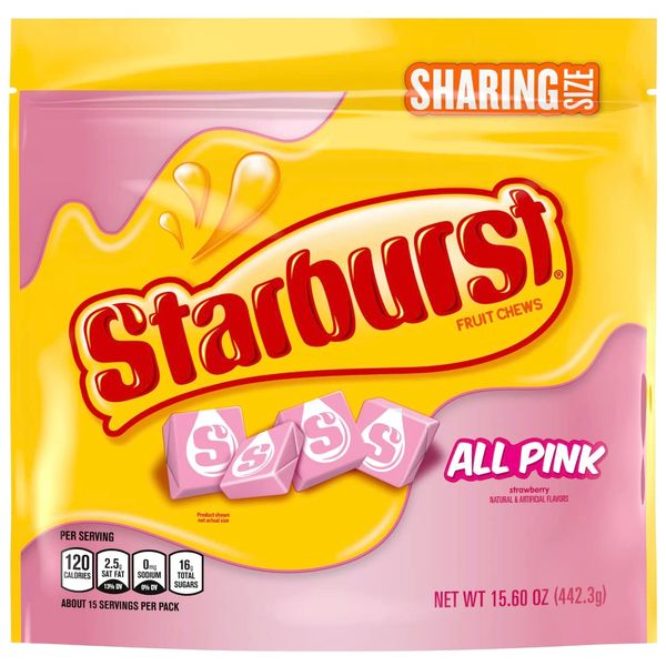 Starburst All Pink Fruit Chews Candy Bag, 15.60 Oz