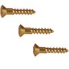 #6 x 1" Solid Brass Oval Head Wood Screws Phillips Drive Quantity 50