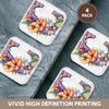 3dRose, Bright Beautiful Flower Monogram C, Set of 4 Coasters - Soft