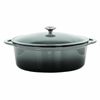 Crock-Pot Artisan Enameled 5 Quart Cast Iron Round Braiser Pan with Self Basting
