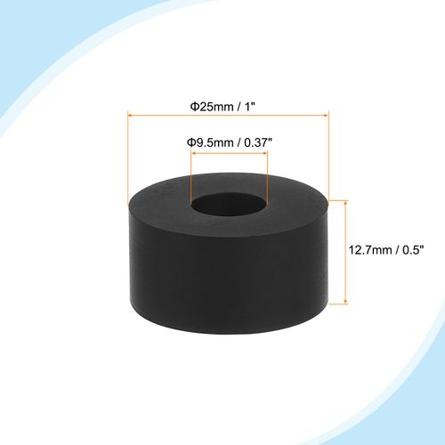 PATIKIL Flat Rubber Washers, 8Pcs 1 Inch OD x 3/8 Inch ID x 1/2 Thickness Multi Purpose Spacer Rubber Bushings Anti Vibration Washers for Bolts Screws Home Car Appliances