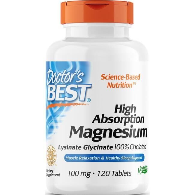 Doctor's Best High Absorption Magnesium - 100% Chelated 100 mg 120 Tabs