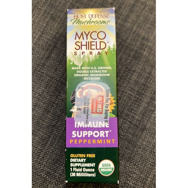 MycoShield Immune Support Spray Peppermint, 1 Ounces Exp:04/2025