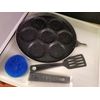BRIGHT Non-Stick Mini Uthappam with Spatter Finish Coating with Handle