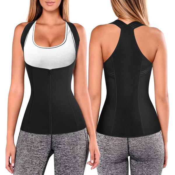 Women Back Braces Posture Corrector Waist Trainer Vest Tummy Control Body Shaper for Spinal Neck Shoulder and Upper Back Support (L, Black)