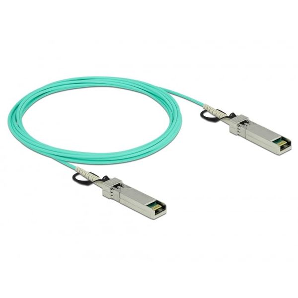 DeLOCK 86641 Glasfaserkabel, 5 m, SFP+, Farbe Aqua