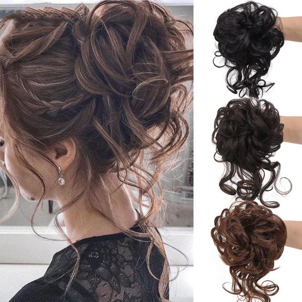 Bun Wig, Point Wig, Clip Type, Hair Ornament, Chignon, Chignon, Scrunchie Wig, Partial Wig, Curly Hair, Shichi-Go-San Coming of Age Ceremony, For Extra Volume, Simple, Costume, Everyday Kimono,