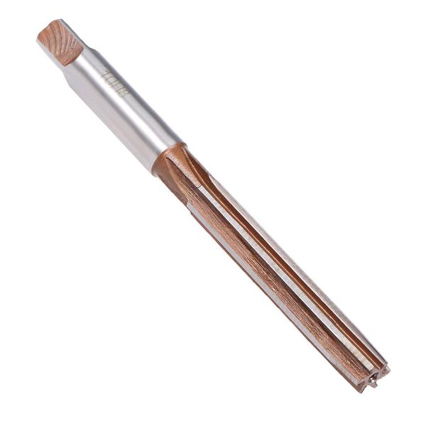 sourcing map Hand Reamer 10mm Alloy Tool Steel H8 6 Straight Flutes Hand Milling Cutter Tool Metric Reaming Drill Bit for Metal