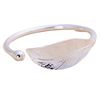 Bracelet Sterling Silver 925 Leaf Design Adjustable Bangle Bracelet