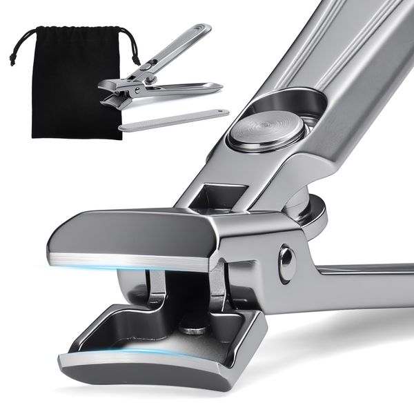 Nail Clippers for Thick Nails, Large Sharp Toe Nail Cutter with Catcher for Tough Nails