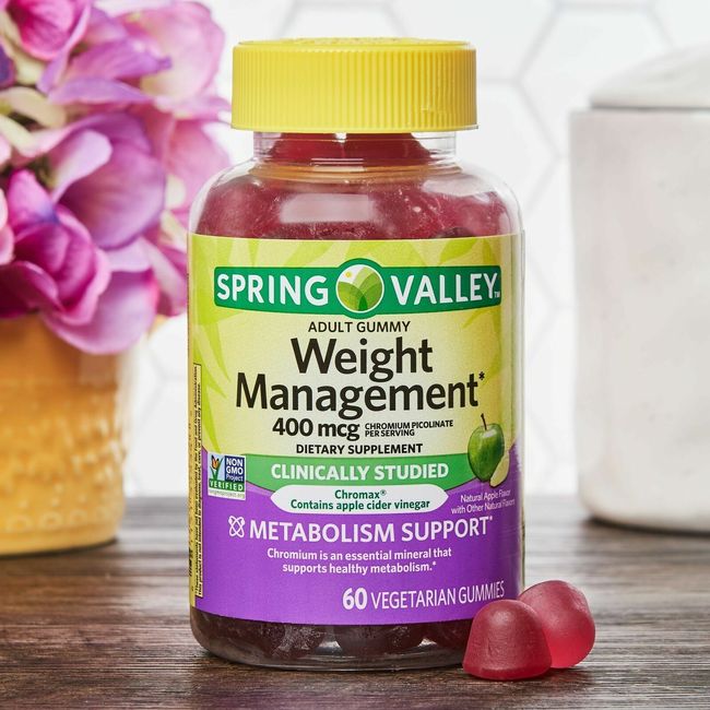 SPRING VALLEY WEIGHT MANAGEMENT METABOLISM SUPPORT APPLE CIDER VINEGAR GUMMIES