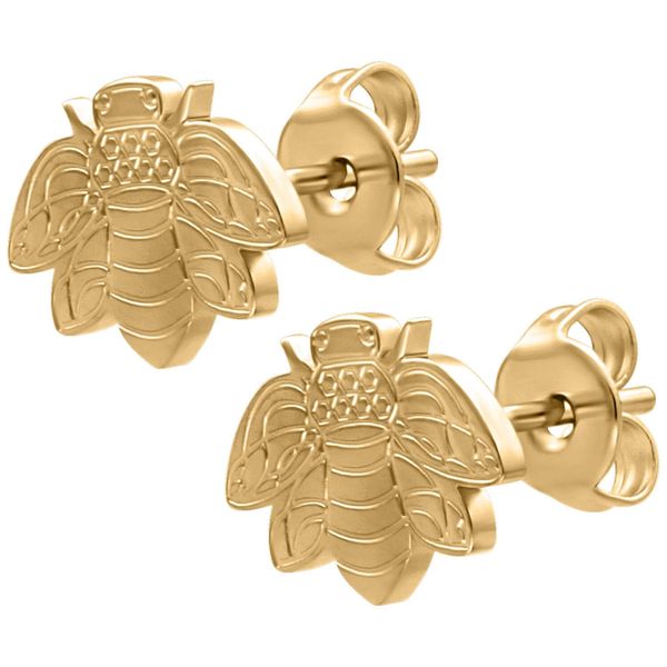 Wildcat Bee Earstuds Gold Stärke: 1,2 mm,TB-Größe: onesize