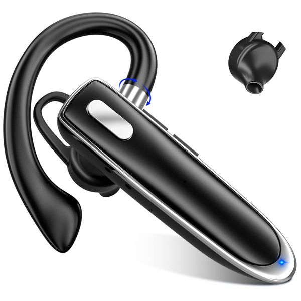 Bluetooth 5.3 Bluetooth Headset, Single Earbuds, Ear-hook-type, Single Earphones, Wireless Earphones, Up to 16 Hours of Continuous Use, Both Left and Right Ears, Hands-free Calling, Built-in