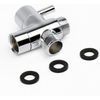 Universal G1/2" Shower Arm Diverter - Top Quality Solid Brass & Chrome Finish
