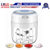 2PCS Mini Food Processor, Vegetable Garlic Chopper USB Meat Grinder Rechargeable
