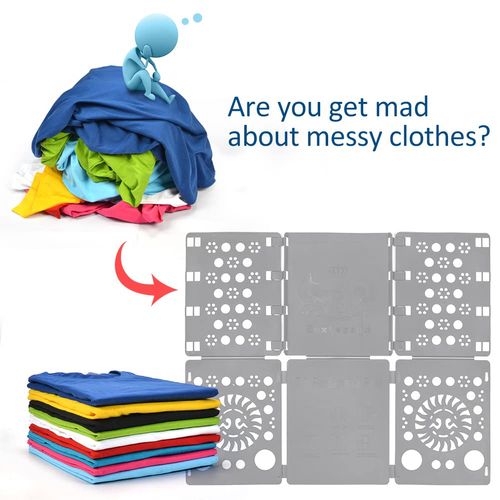 BoxLegend V3 Shirt Folding Board t Shirts Clothes Folder Durable Plastic Laundry folders Folding Boards, Gray