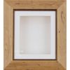 BabyRice Deep Box Display Frame for 2D 3D Art Objects Medal Keepsake Baby Casts 1st Bootees Flowers Rustic Pine/White Mount/White backing