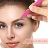 NUOMI 2 Pack Eyebrow Tweezers Double Ends Stainless Steel Tweezers Makeup Tools with Slant/Pointed Tips for Removing Facial Hair, Ingrown Hair, Pink and Black