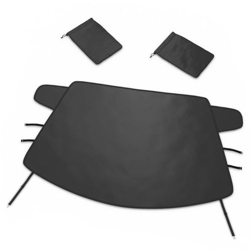 Autotech Park Custom-fit Snow Cover Compatible with 2014-2024 Volvo V60, Windshield Cover Comes with Rear Mirror Cover