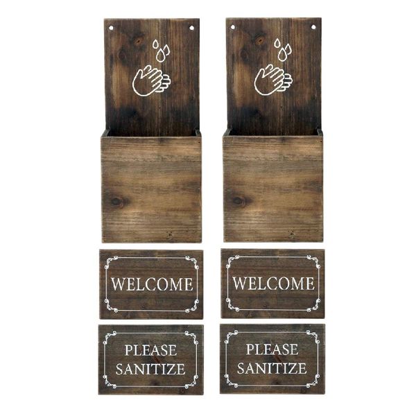 Welcome Sign with Hand Sanitizer Dispenser Holder
