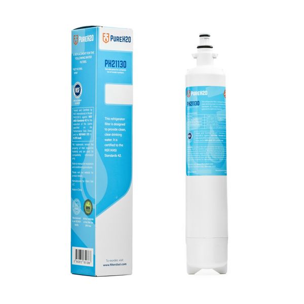 PureH2O PH21130 Refrigerator Water Filter Replacement for GE RPWF