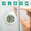 Shower Timer Clock Waterproof, Digital Bathroom Kitchen Wall Clock with LCD Display, 12/24 Hour Format, Temperature, Countdown Timer, Suction Cup, Hanging Hole